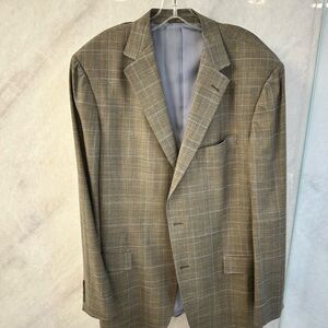 Ermenegildo Zegna Beige Checkered Blazer